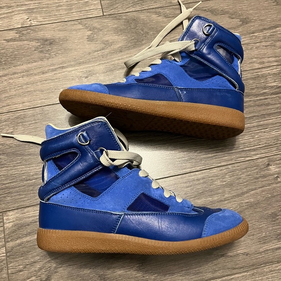 Maison Martin Margiela Shoes - MAISON MARGIELA women’s blue high top sneakers